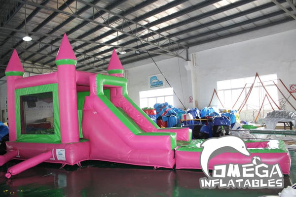 Pink Castle Inflatable Water Combo | Omega Inflatables Factory