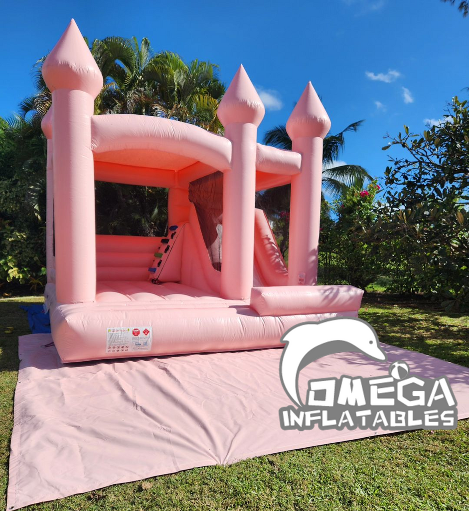 Pink Wedding Bouncer With Slide