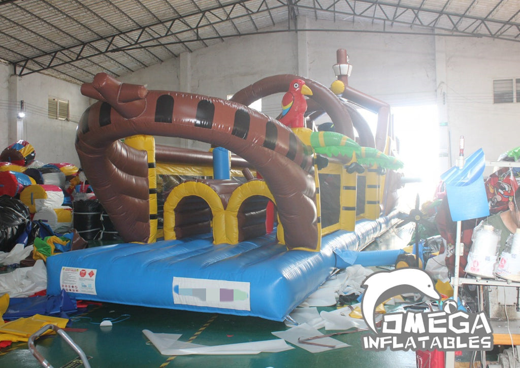 Pirate Ship Inflatable Obstacle Course