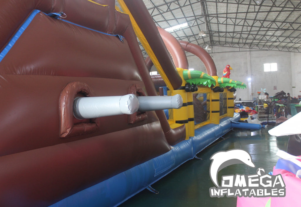 Pirate Ship Inflatable Obstacle Course