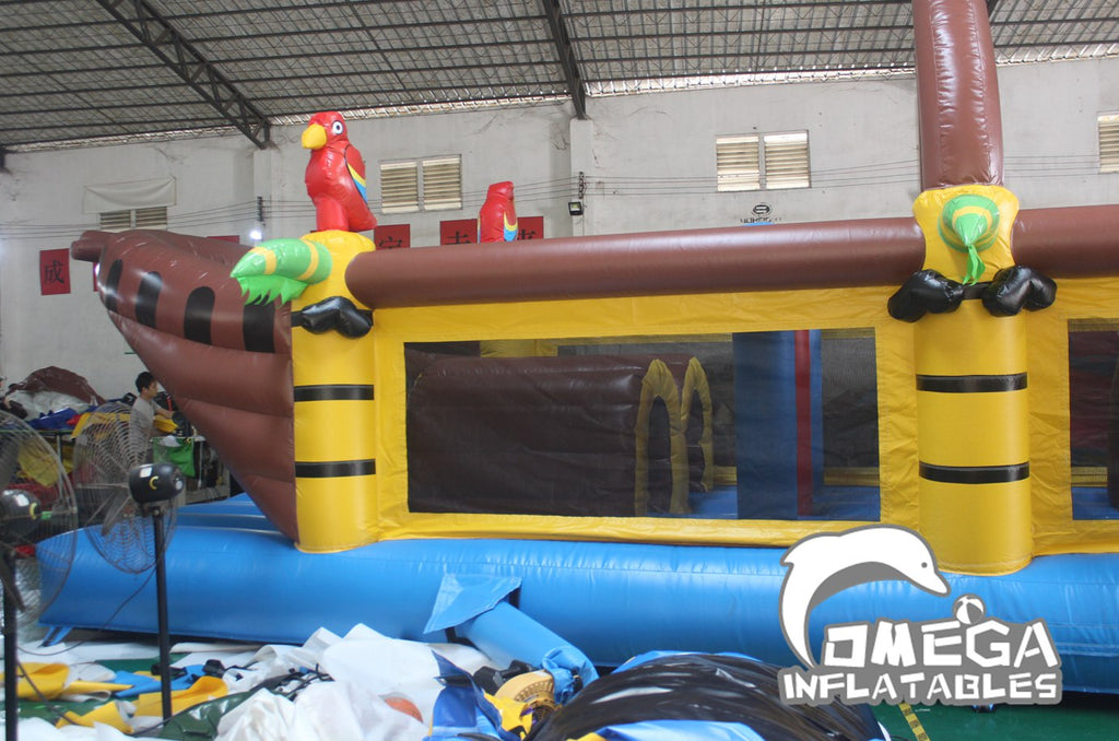 Pirate Ship Inflatable Obstacle Course