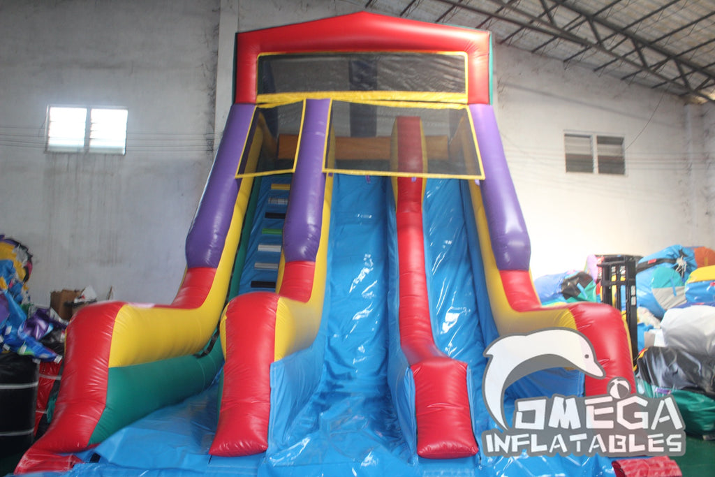 Buy Water Slide 20FT Inflatable Colorful Dual Lane Water Slide