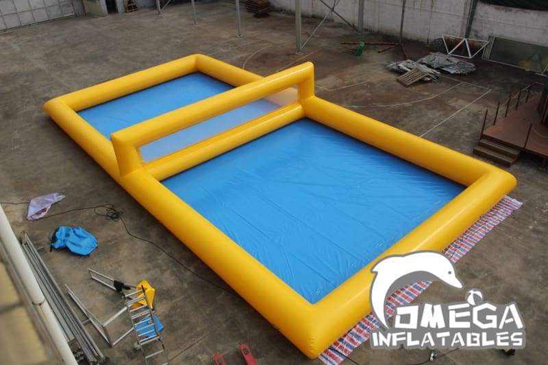 water volleyball court size cost for pool